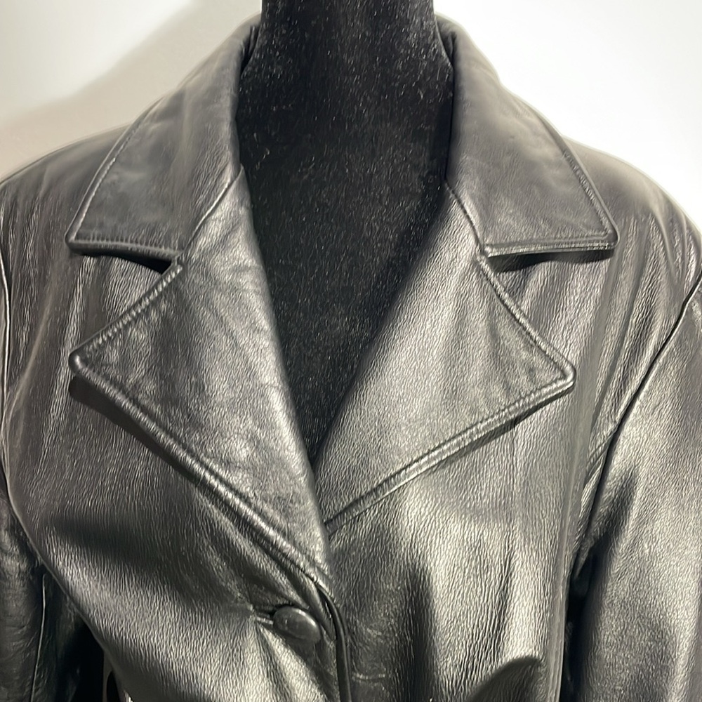 Leather jacket black - size large - Picture 3 of 16
